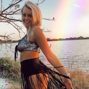 IHEARTRAVES Glitter Top